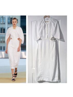 SIMKHAI | Inara Linen Midi Dress In White